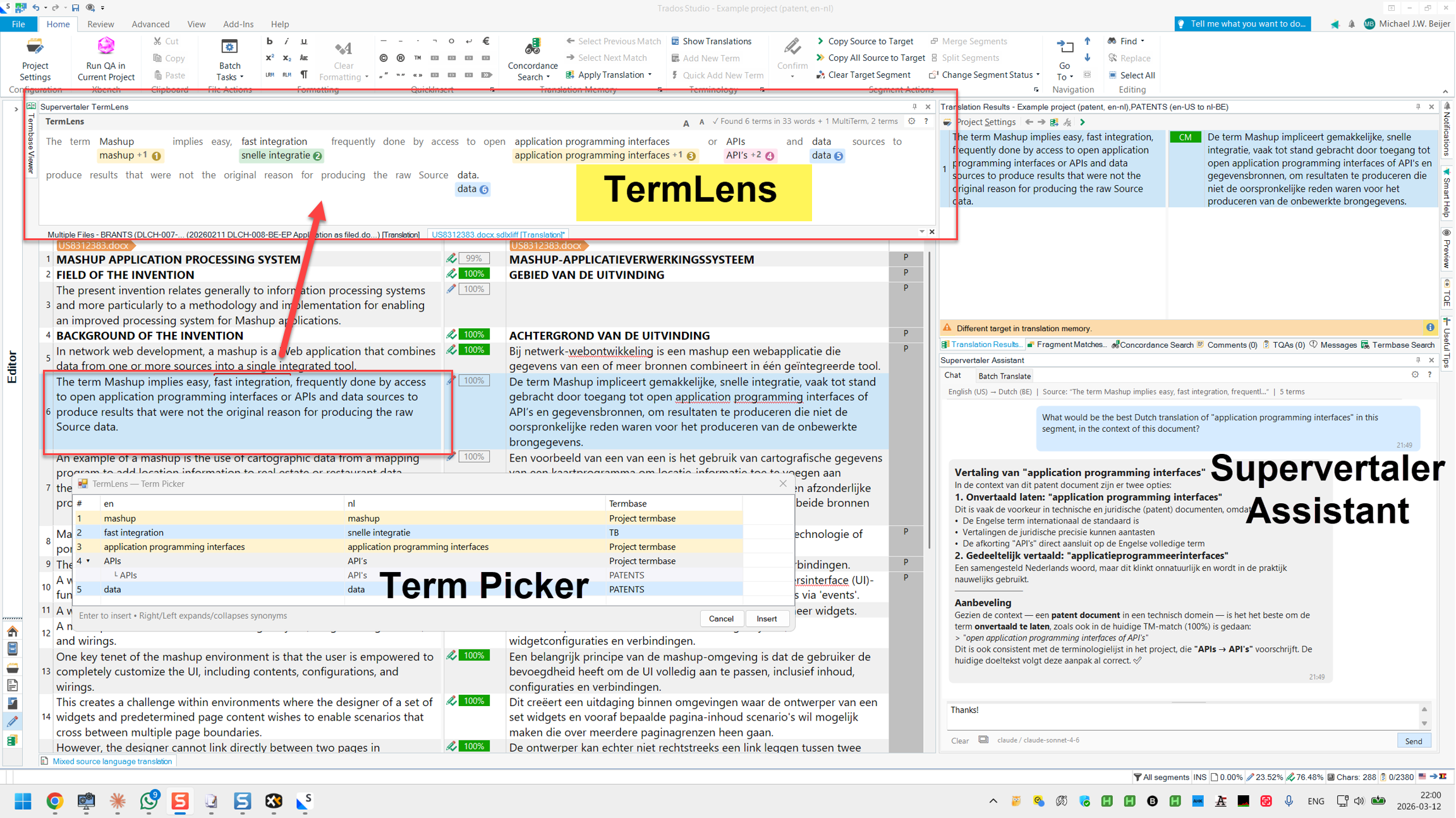 Supervertaler for Trados – TermLens inline terminology, Term Picker, and Supervertaler Assistant in Trados Studio