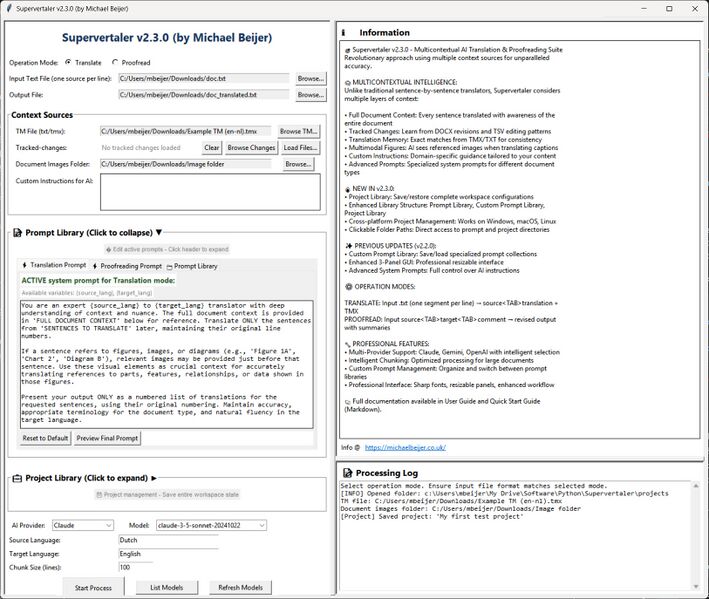 Supervertaler screenshot (v2.3.0)